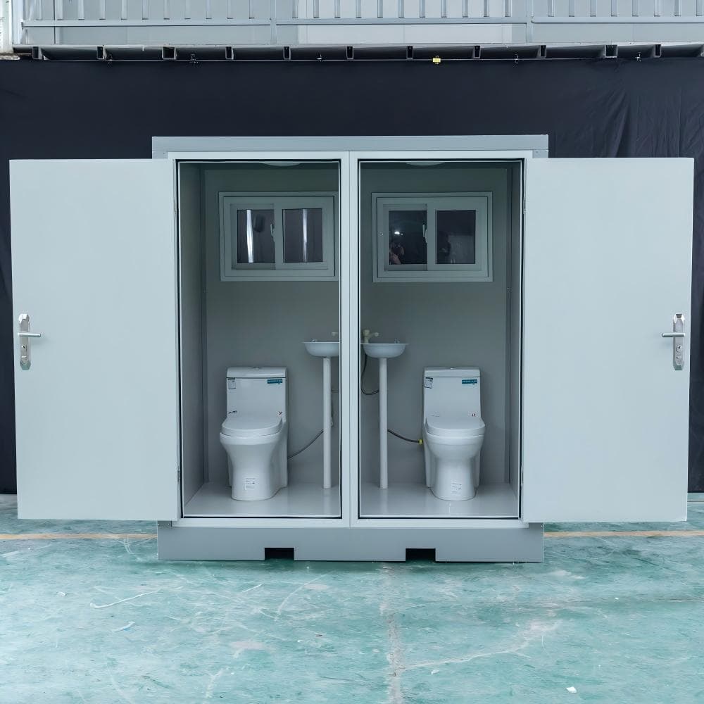 Double Mobile Toilet ( 2070×1220×2255 mm, With Toilet/Triangular Basin) Portable Toilet prefabricated space
