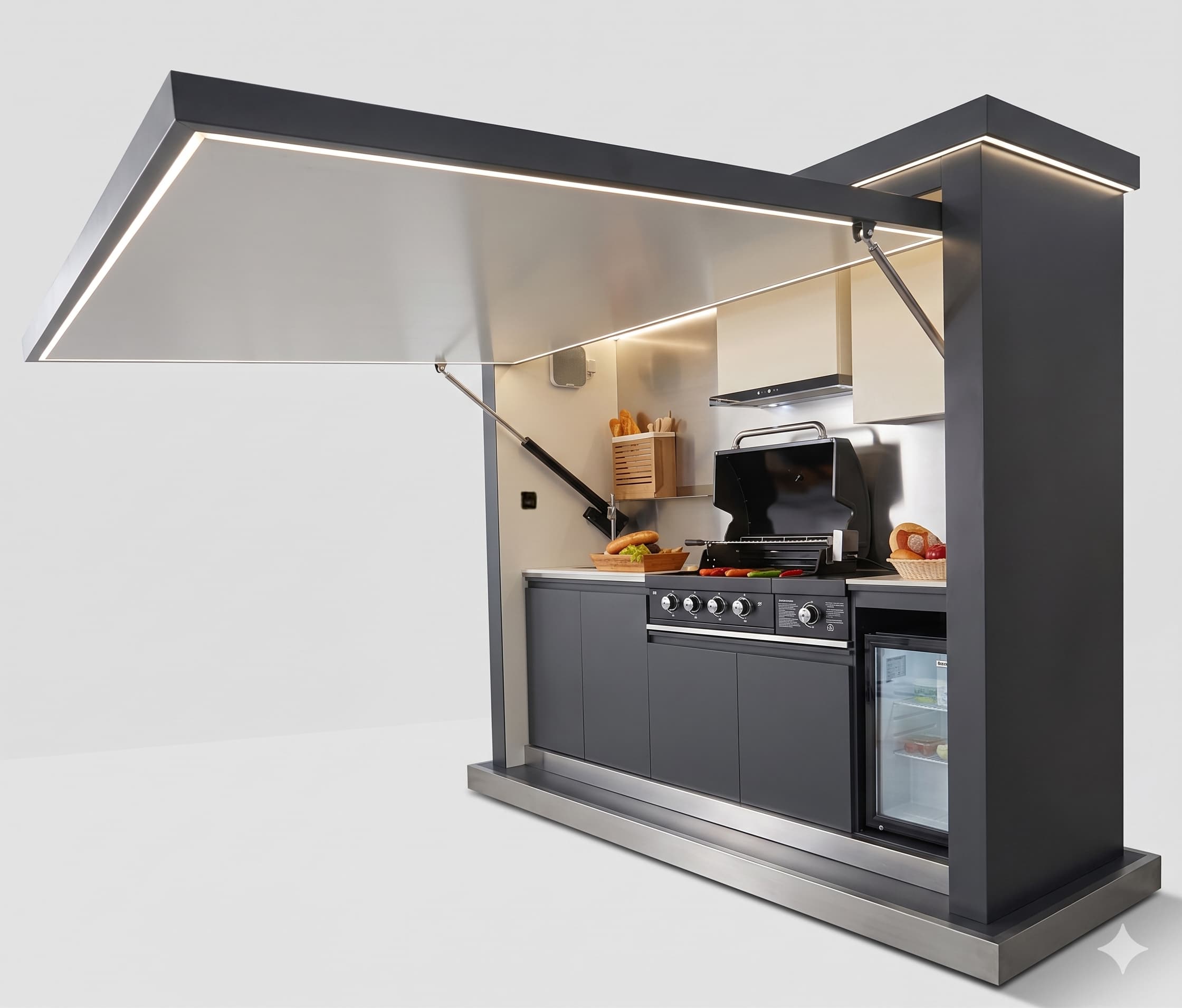 Integrated Outdoor Kitchen Outdoor Kitchen Pod prefabricated space